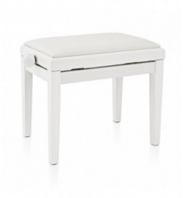 Adjustable Piano Bench White - 5