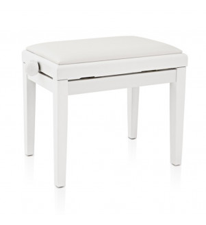 Adjustable Piano Bench White