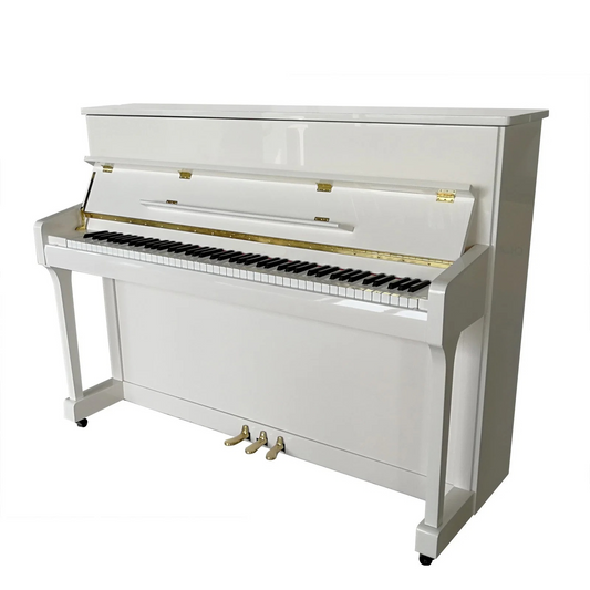 Steiner HU-110W Upright Piano - White