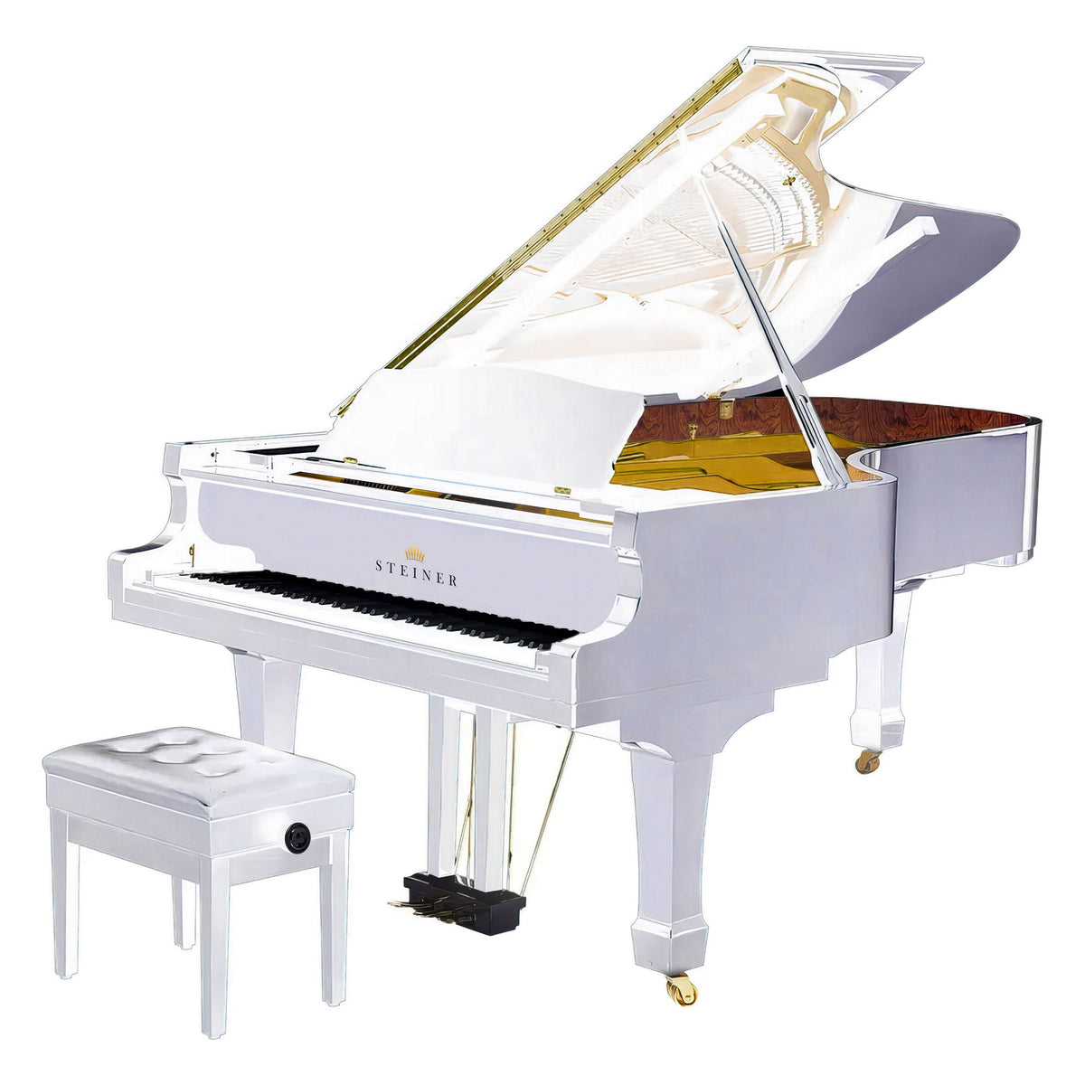 Steiner HG-196E Grand Piano - White